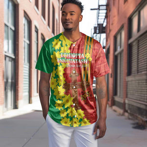 Enkutatash Ethiopia Baseball Jersey Melkam Addis Amet Adey Abeba Flower