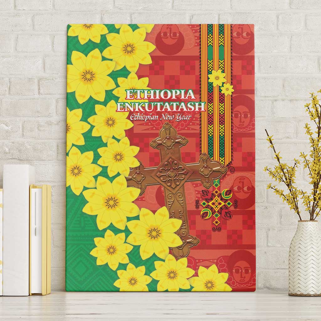 Enkutatash Ethiopia Canvas Wall Art Melkam Addis Amet Adey Abeba Flower