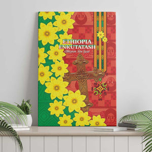 Enkutatash Ethiopia Canvas Wall Art Melkam Addis Amet Adey Abeba Flower