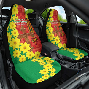 Enkutatash Ethiopia Car Seat Cover Melkam Addis Amet Adey Abeba Flower