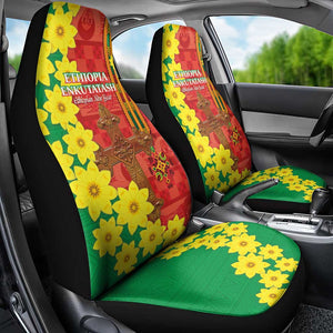 Enkutatash Ethiopia Car Seat Cover Melkam Addis Amet Adey Abeba Flower