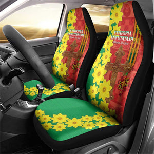 Enkutatash Ethiopia Car Seat Cover Melkam Addis Amet Adey Abeba Flower