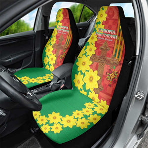 Enkutatash Ethiopia Car Seat Cover Melkam Addis Amet Adey Abeba Flower