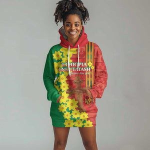 Enkutatash Ethiopia Hoodie Dress Melkam Addis Amet Adey Abeba Flower