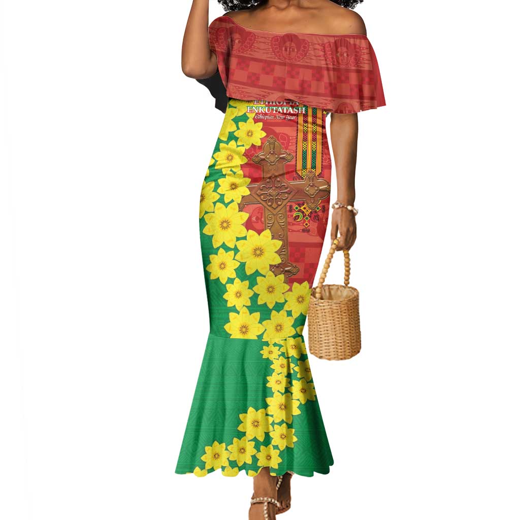 Enkutatash Ethiopia Mermaid Dress Melkam Addis Amet Adey Abeba Flower