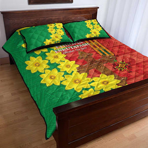 Enkutatash Ethiopia Quilt Bed Set Melkam Addis Amet Adey Abeba Flower