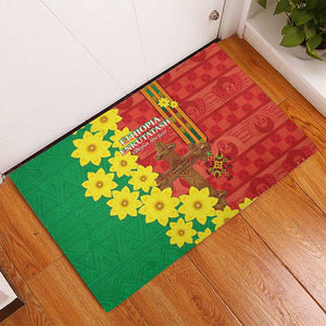 Enkutatash Ethiopia Rubber Doormat Melkam Addis Amet Adey Abeba Flower