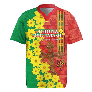 Enkutatash Ethiopia Rugby Jersey Melkam Addis Amet Adey Abeba Flower