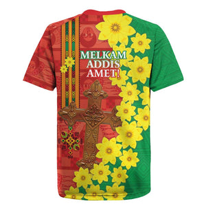 Enkutatash Ethiopia Rugby Jersey Melkam Addis Amet Adey Abeba Flower