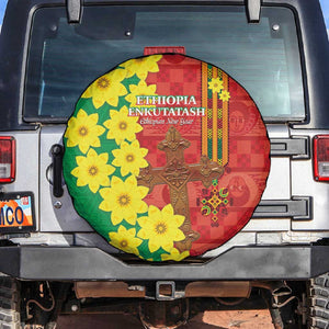 Enkutatash Ethiopia Spare Tire Cover Melkam Addis Amet Adey Abeba Flower