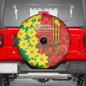 Enkutatash Ethiopia Spare Tire Cover Melkam Addis Amet Adey Abeba Flower