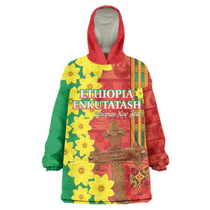 Enkutatash Ethiopia Wearable Blanket Hoodie Melkam Addis Amet Adey Abeba Flower