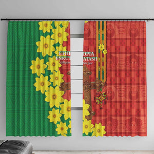 Enkutatash Ethiopia Window Curtain Melkam Addis Amet Adey Abeba Flower