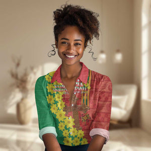 Enkutatash Ethiopia Women Casual Shirt Melkam Addis Amet Adey Abeba Flower