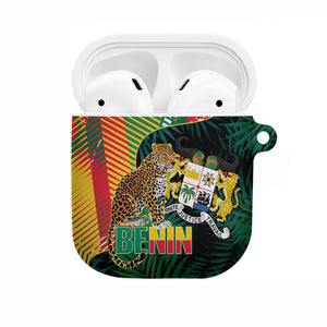 Benin Independence Day AirPods Case Coat Of Arms Leopard Oil Palm Leaves
