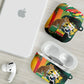 Benin Independence Day AirPods Case Coat Of Arms Leopard Oil Palm Leaves