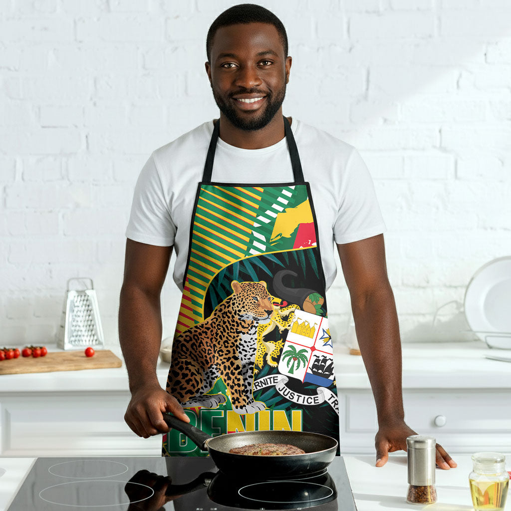 Benin Independence Day Apron Coat Of Arms Leopard Oil Palm Leaves