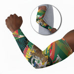 Personalized Benin Independence Day Arm Sleeves Coat Of Arms Leopard Oil Palm Leaves