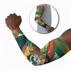 Personalized Benin Independence Day Arm Sleeves Coat Of Arms Leopard Oil Palm Leaves