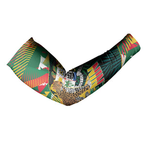 Personalized Benin Independence Day Arm Sleeves Coat Of Arms Leopard Oil Palm Leaves