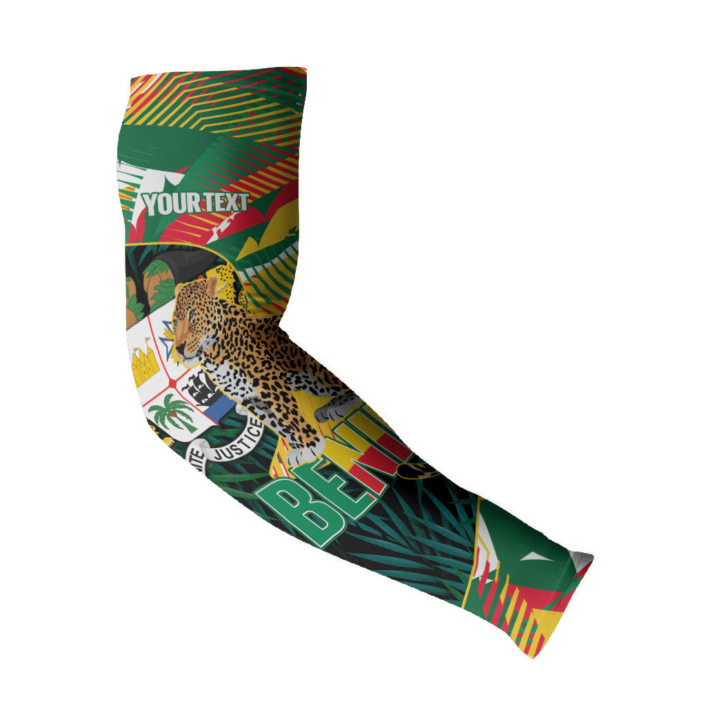 Personalized Benin Independence Day Arm Sleeves Coat Of Arms Leopard Oil Palm Leaves