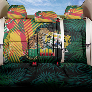 Benin Independence Day Back Car Seat Cover Coat Of Arms Leopard Oil Palm Leaves