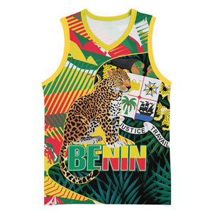 Personalized Benin Independence Day Basketball Jersey Coat Of Arms Leopard Oil Palm Leaves