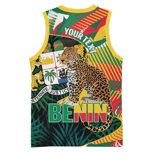 Personalized Benin Independence Day Basketball Jersey Coat Of Arms Leopard Oil Palm Leaves