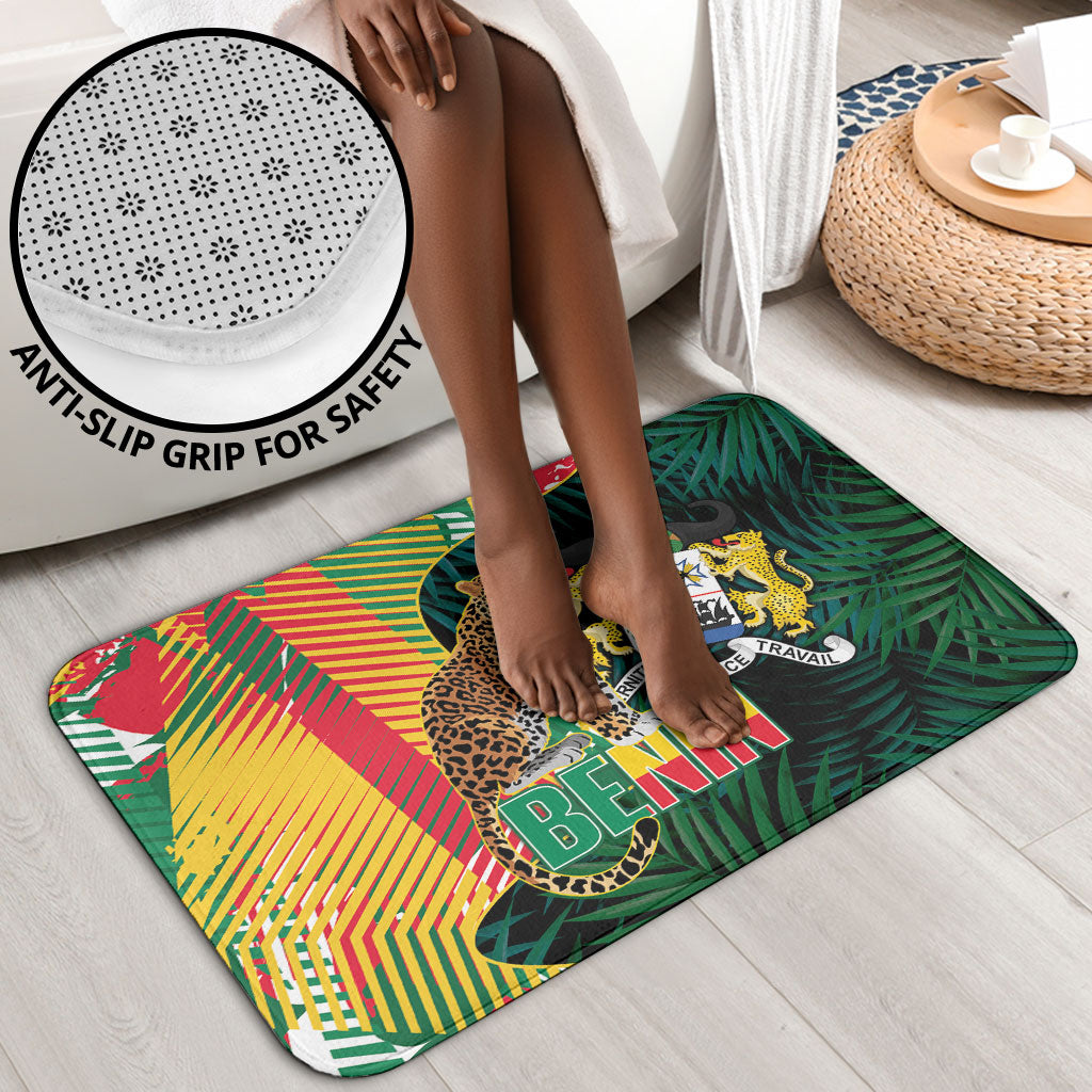 Benin Independence Day Bathroom Set Coat Of Arms Leopard Oil Palm Leaves