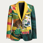 Personalized Benin Independence Day Blazer Coat Of Arms Leopard Oil Palm Leaves