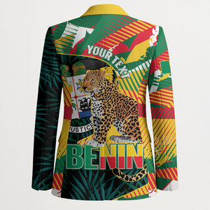 Personalized Benin Independence Day Blazer Coat Of Arms Leopard Oil Palm Leaves