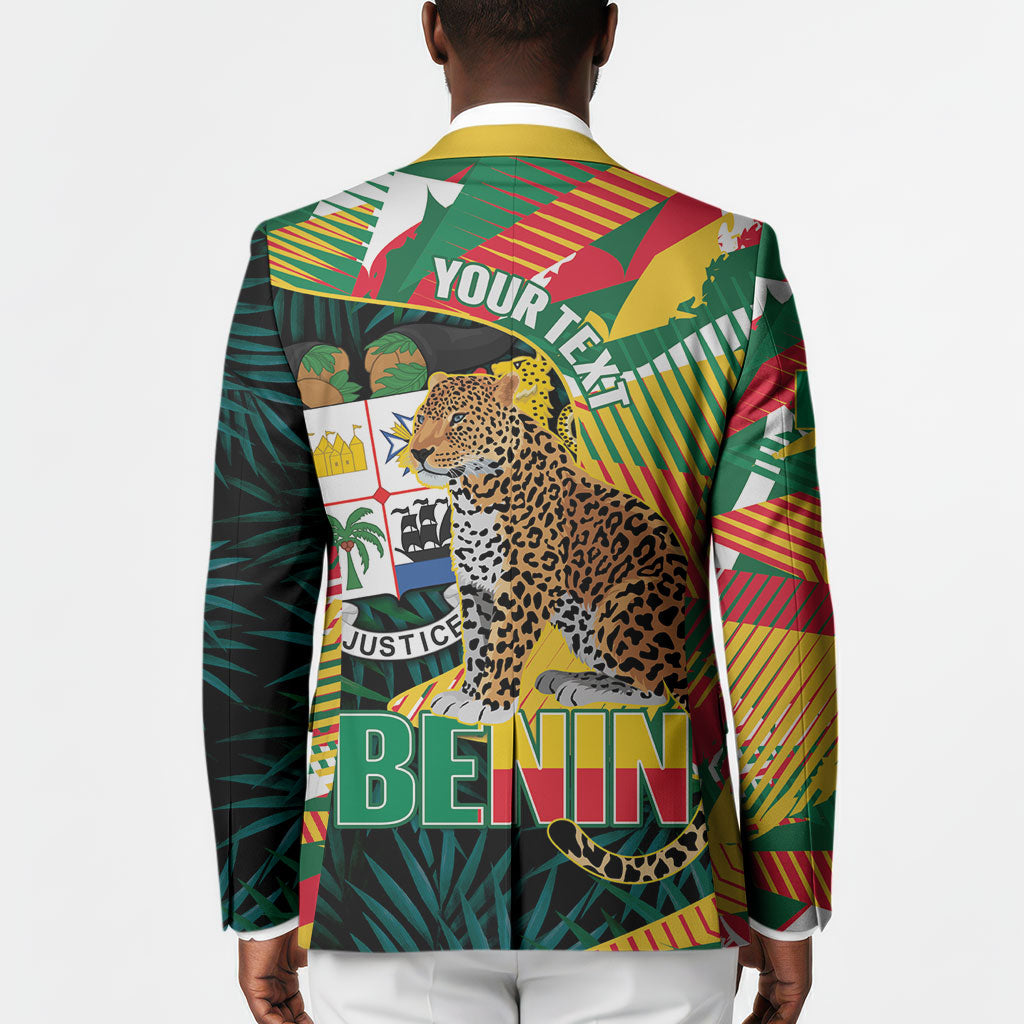 Personalized Benin Independence Day Blazer Coat Of Arms Leopard Oil Palm Leaves