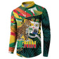 Personalized Benin Independence Day Button Sweatshirt Coat Of Arms Leopard Oil Palm Leaves