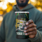 Personalized Benin Independence Day 4 in 1 Can Cooler Tumbler Coat Of Arms Leopard Oil Palm Leaves