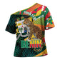Personalized Benin Independence Day Cross Shoulder Shirt Coat Of Arms Leopard Oil Palm Leaves