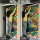Personalized Benin Independence Day Door Cover Coat Of Arms Leopard Oil Palm Leaves