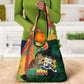 Benin Independence Day Grocery Bag Coat Of Arms Leopard Oil Palm Leaves