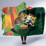 Benin Independence Day Hooded Blanket Coat Of Arms Leopard Oil Palm Leaves