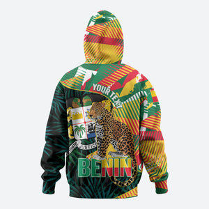 Personalized Benin Independence Day Hoodie Coat Of Arms Leopard Oil Palm Leaves