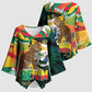 Personalized Benin Independence Day Kimono Sleeve Blouse Coat Of Arms Leopard Oil Palm Leaves