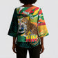 Personalized Benin Independence Day Kimono Sleeve Blouse Coat Of Arms Leopard Oil Palm Leaves