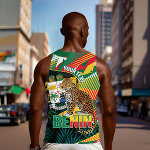 Personalized Benin Independence Day Men Tank Top Coat Of Arms Leopard Oil Palm Leaves