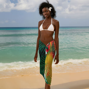 Benin Independence Day Sarong Coat Of Arms Leopard Oil Palm Leaves