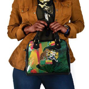 Benin Independence Day Shoulder Handbag Coat Of Arms Leopard Oil Palm Leaves