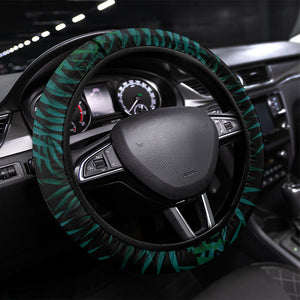 Benin Independence Day Steering Wheel Cover Coat Of Arms Leopard Oil Palm Leaves