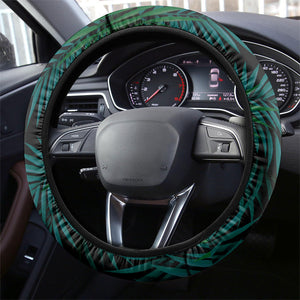 Benin Independence Day Steering Wheel Cover Coat Of Arms Leopard Oil Palm Leaves