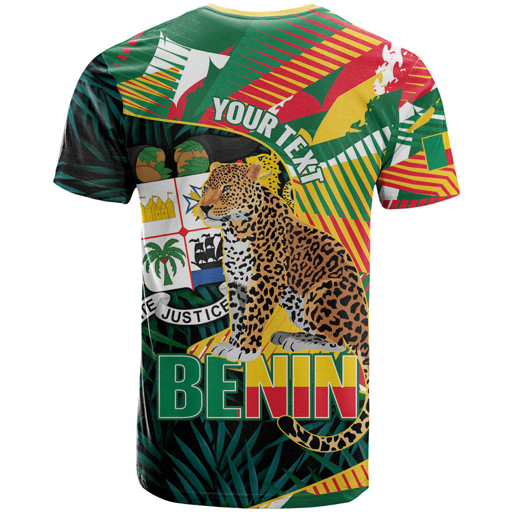 Personalized Benin Independence Day T shirt Coat Of Arms Leopard Oil Palm Leaves