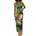 Personalized Benin Independence Day Tank Maxi Dress Coat Of Arms Leopard Oil Palm Leaves