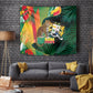 Benin Independence Day Tapestry Coat Of Arms Leopard Oil Palm Leaves
