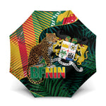 Benin Independence Day Umbrella Coat Of Arms Leopard Oil Palm Leaves